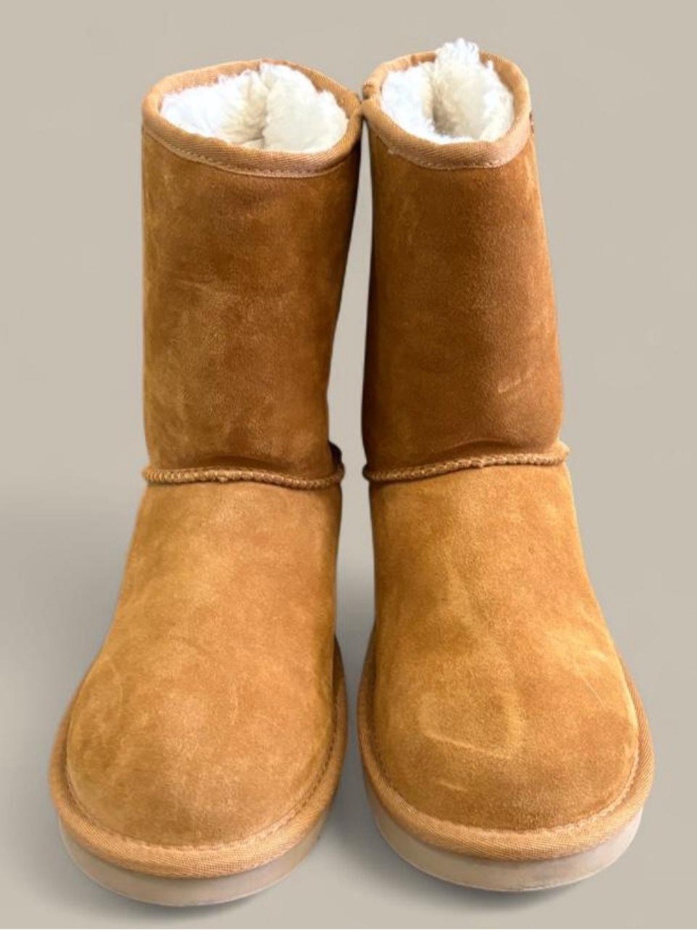 Koolaburra Chestnut Suede Shearling-Lined Winter Boots